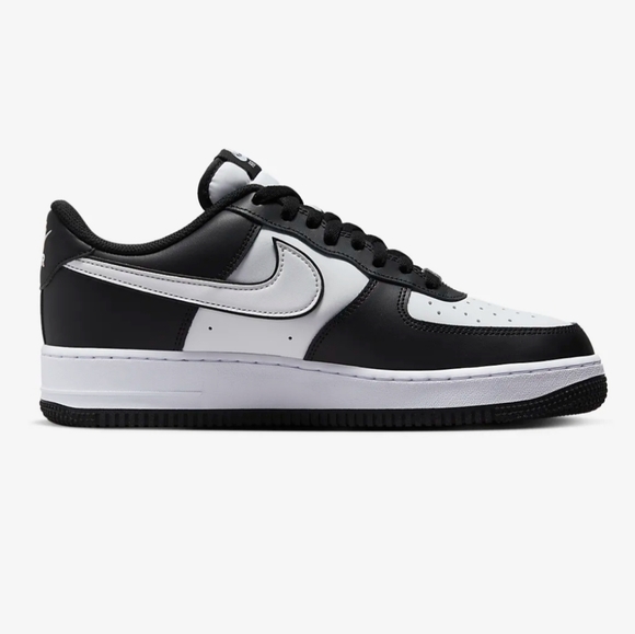 PANDA NIKE AIR FORCE 1 '07 LOW DOUBLE TONE WHITE SWOOSH PANDA - Picture 5 of 10